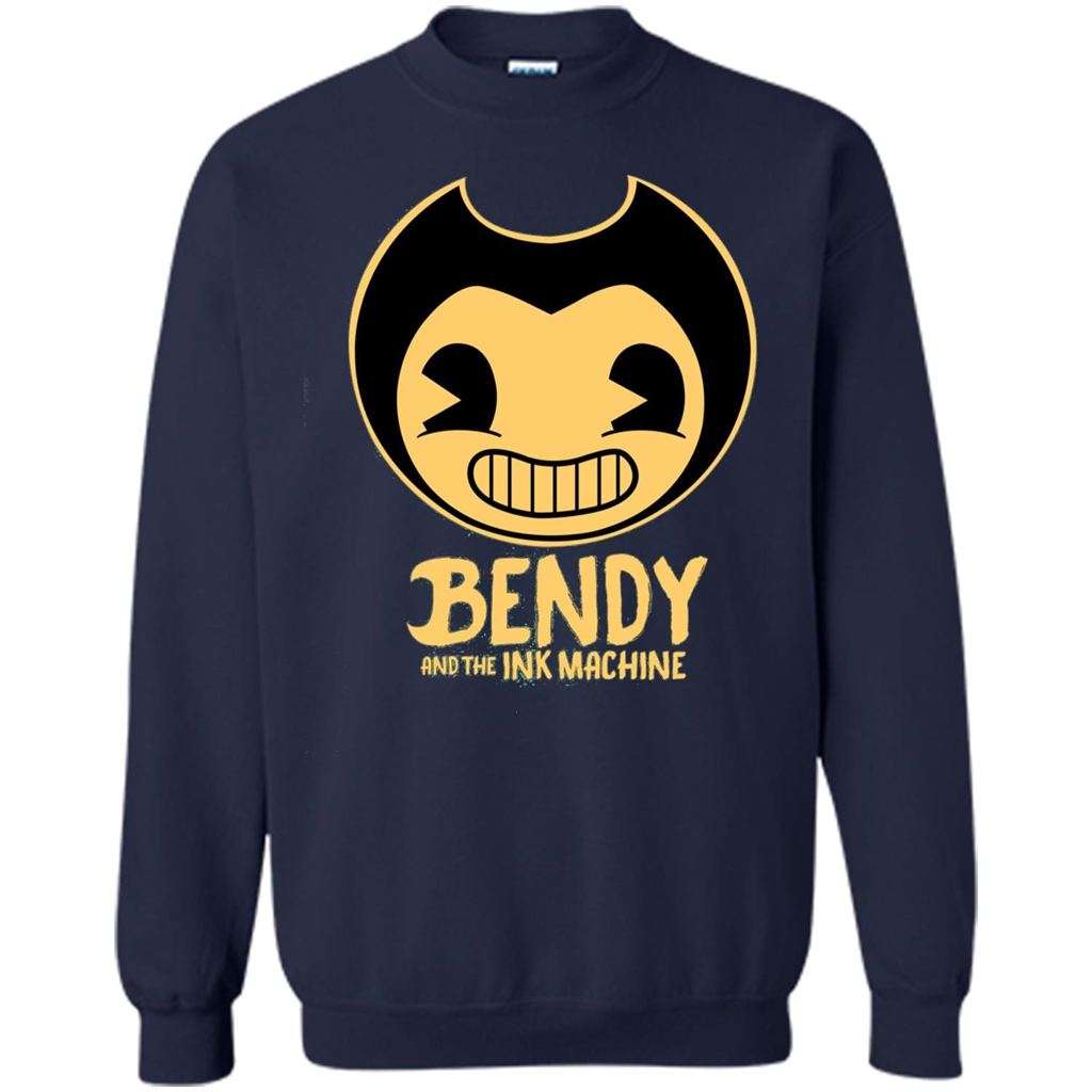 Cartoon Internet Game T-shirt Bendy And The Ink Machine Navy