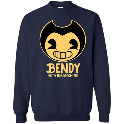 Cartoon Internet Game T-shirt Bendy And The Ink Machine Navy