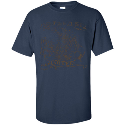 Coffee T-shirt I Go To Pieces Navy
