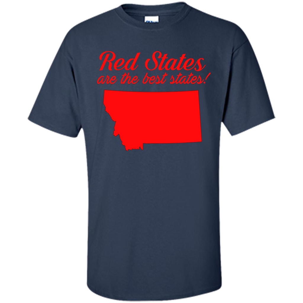Montana T-Shirt Red States Are The Best States Navy