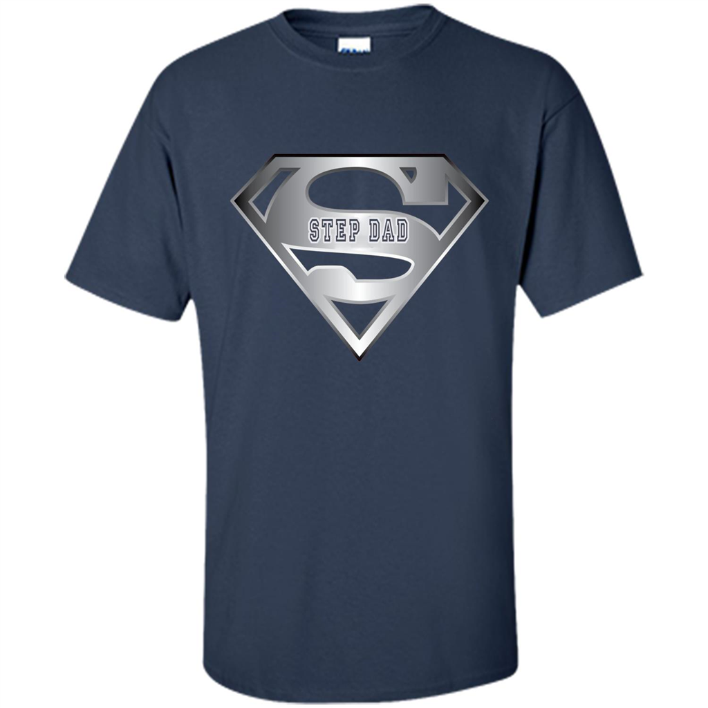 Fathers Day T-shirt Super Step Dad Navy