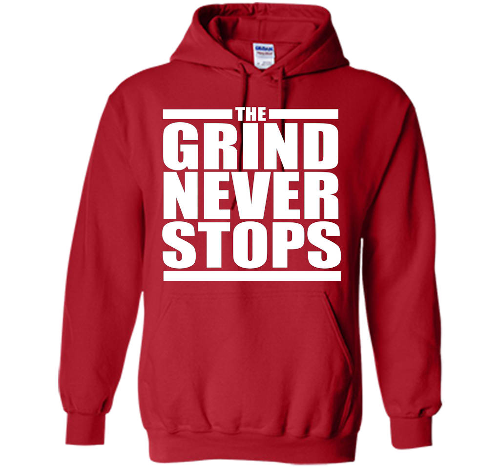 The Grind Never Stops T-shirt Red