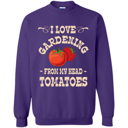 I love Gardening From My Head Tomatoes T-shirt Purple