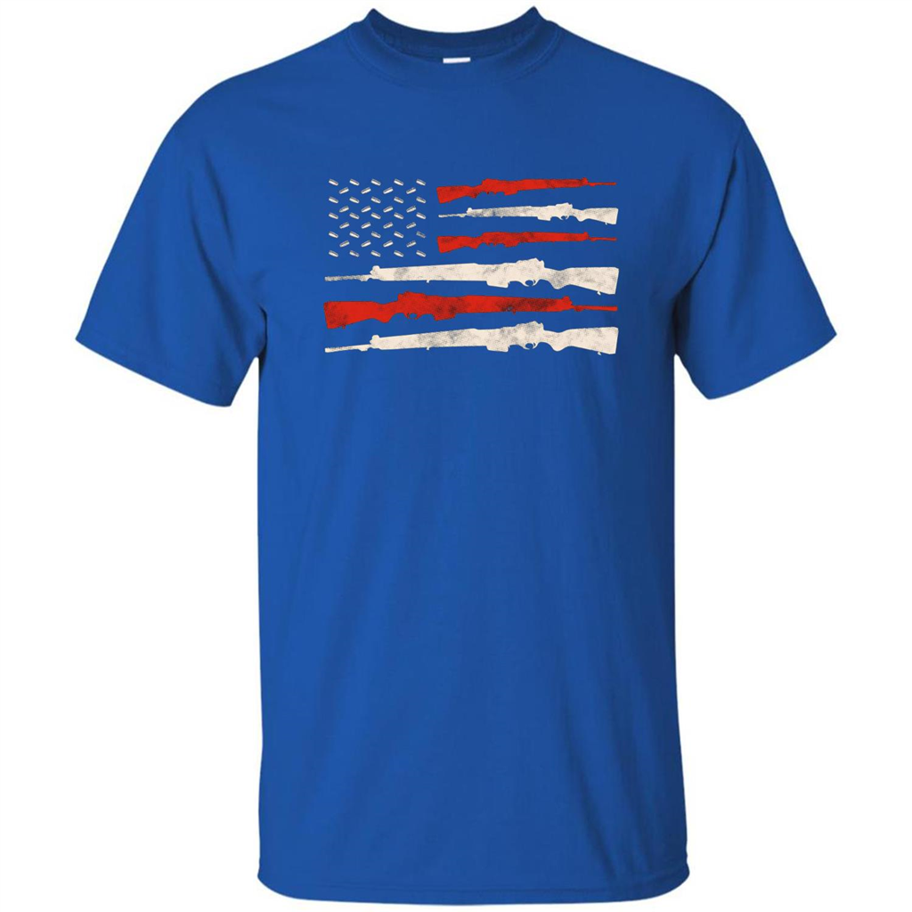 USA Flag Of Guns 2nd Amendment T-shirt Royal