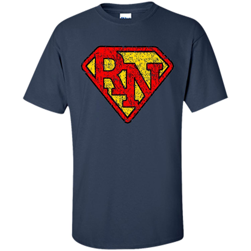 Vintage Super Nurse RN Distressed T-shirt Navy