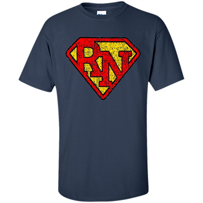 Vintage Super Nurse RN Distressed T-shirt Navy