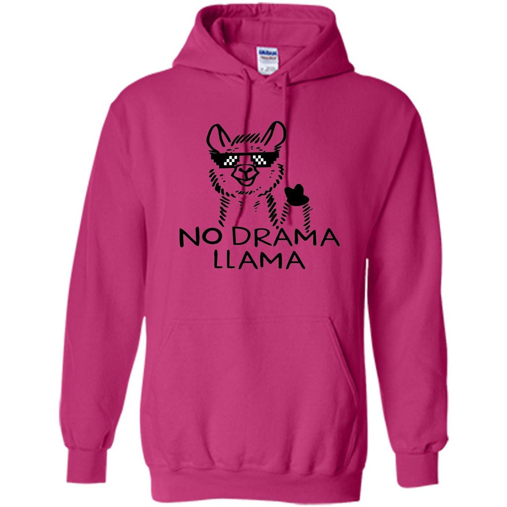 Funny No Drama Llama T-shirt Heliconia