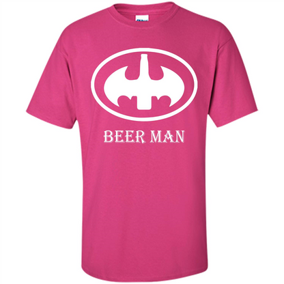 Beer Man T-shirt Funny Logo T-shirt Heliconia