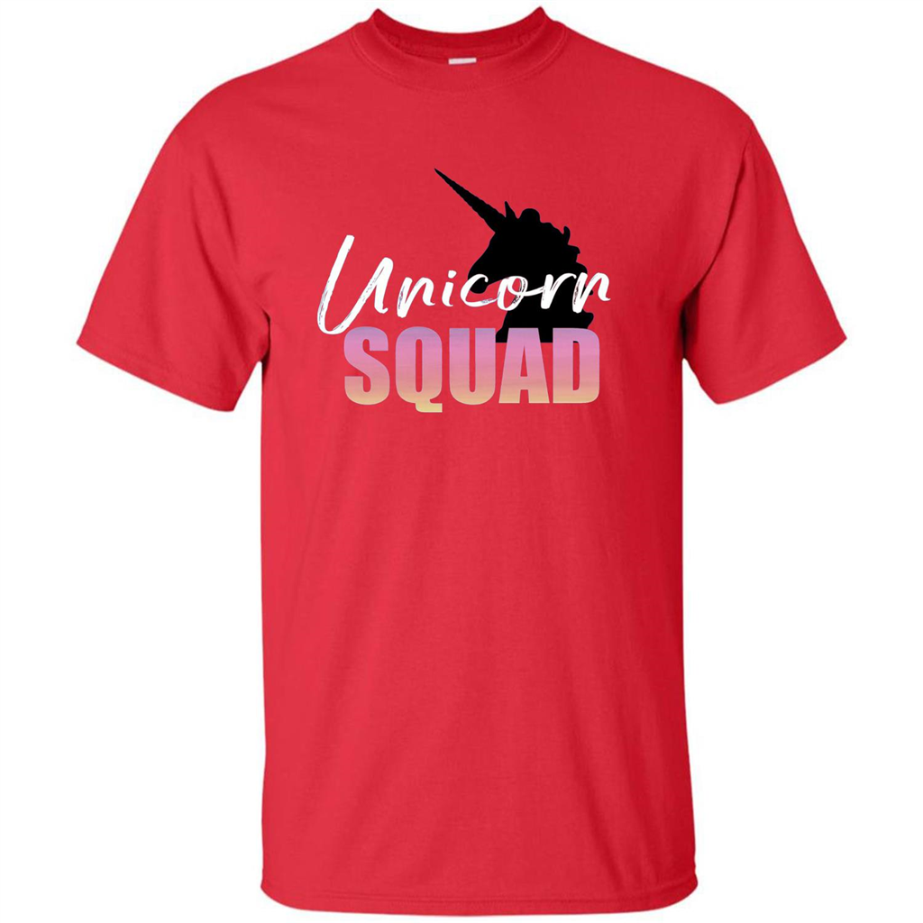 Unicorn Squad Rainbow Unicorns T-Shirt Red