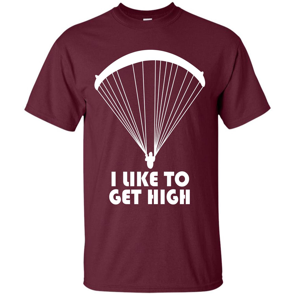 Paratrooper T-shirt I Like To Get High T-shirt Maroon