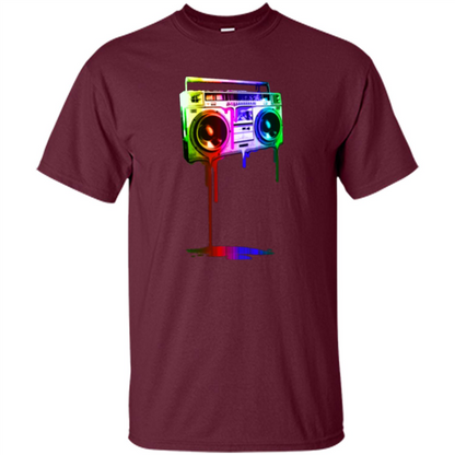 Melting Boombox Digital Rainbow Look Maroon