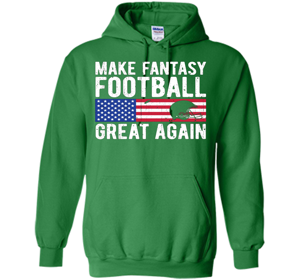 Football T-shirt Make Fantasy Football Great Again Irish Green