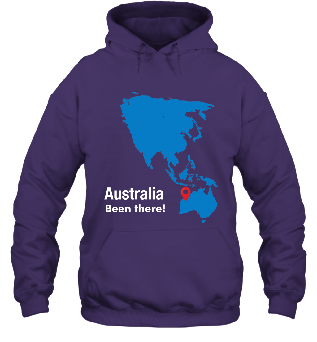 Australia Been There Map Shirt Hoodie Hoodie Purple