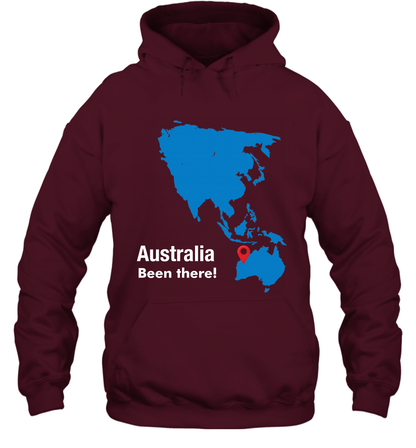 Australia Been There Map Shirt Hoodie Hoodie Maroon