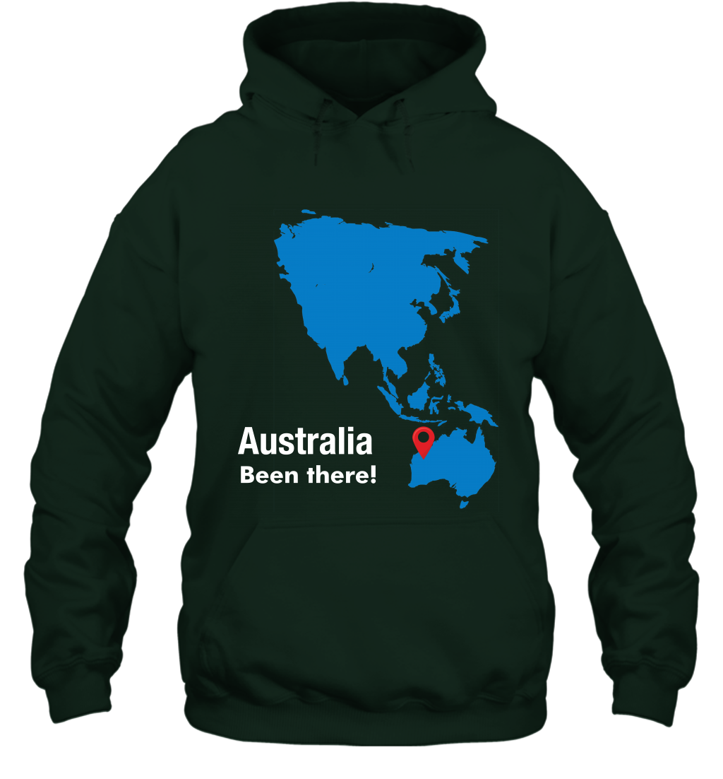 Australia Been There Map Shirt Hoodie Hoodie Forest