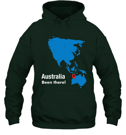 Australia Been There Map Shirt Hoodie Hoodie Forest