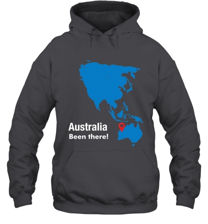 Australia Been There Map Shirt Hoodie Hoodie Dark Heather