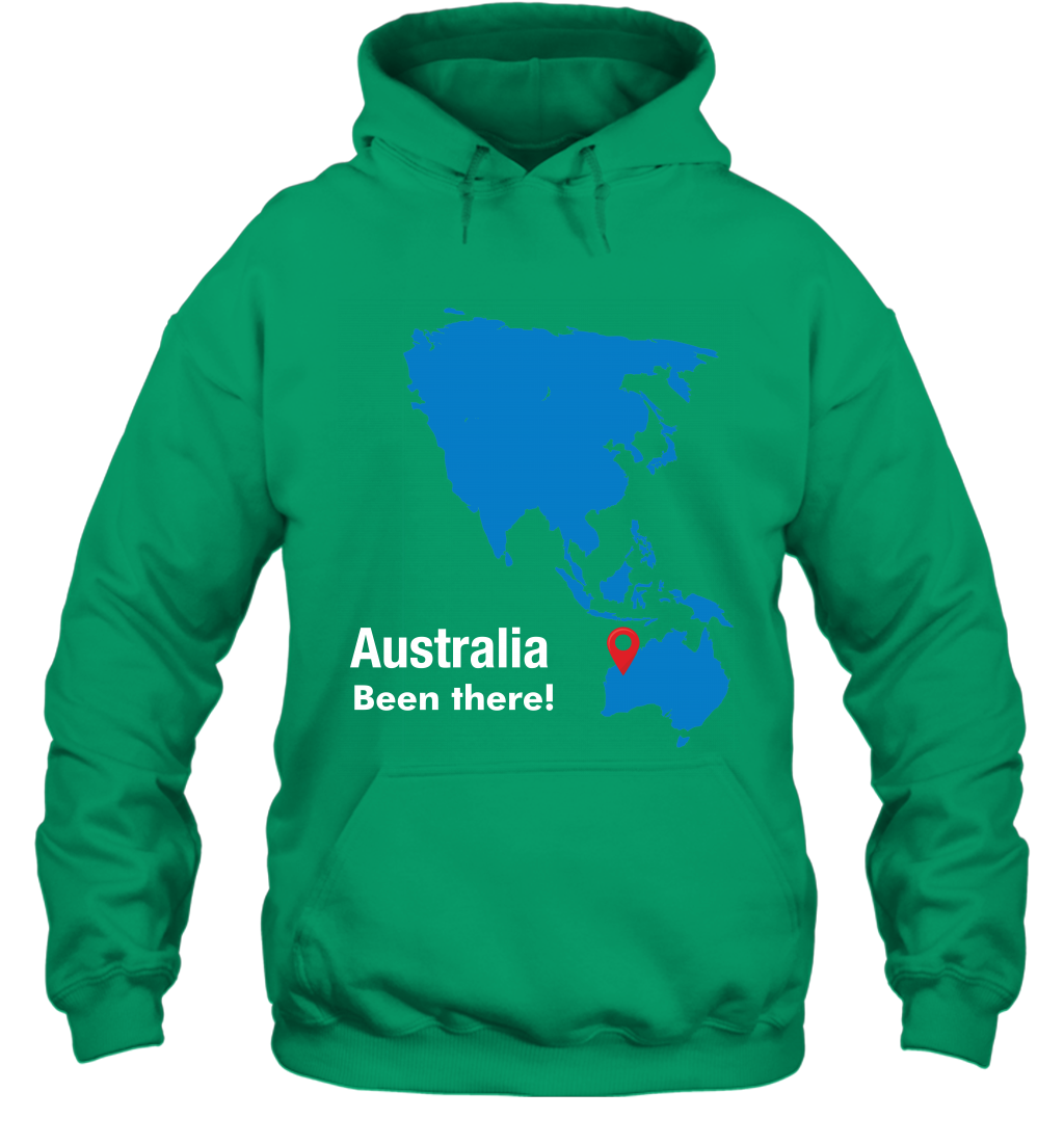 Australia Been There Map Shirt Hoodie Hoodie Irish