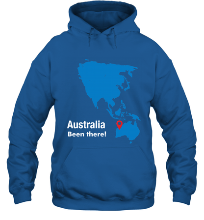 Australia Been There Map Shirt Hoodie Hoodie Royal