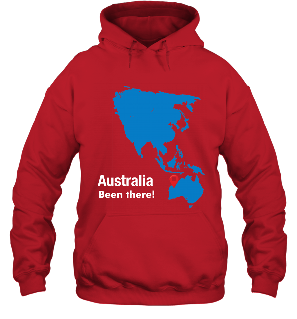 Australia Been There Map Shirt Hoodie Hoodie Red