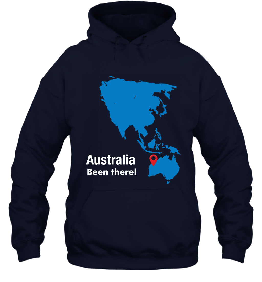 Australia Been There Map Shirt Hoodie Hoodie Navy