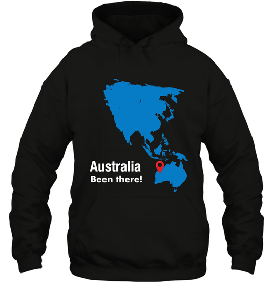 Australia Been There Map Shirt Hoodie Hoodie Black