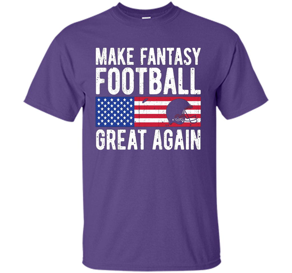Football T-shirt Make Fantasy Football Great Again Purple