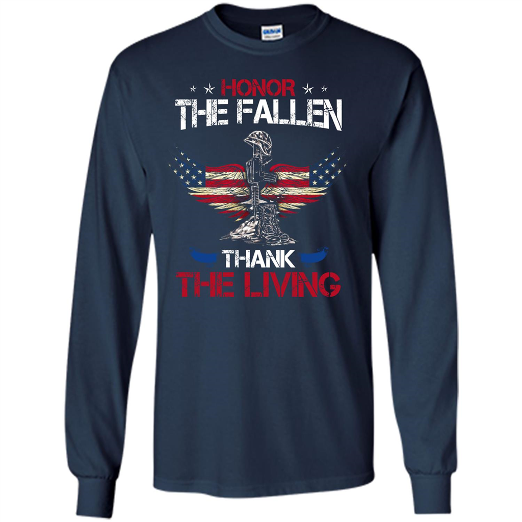 Military T-shirt Honor The Fallen Thank The Living Navy