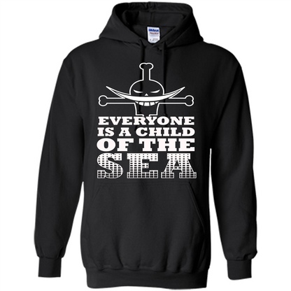 Sea. Everyone Is A Child Of The Sea T-shirt Black