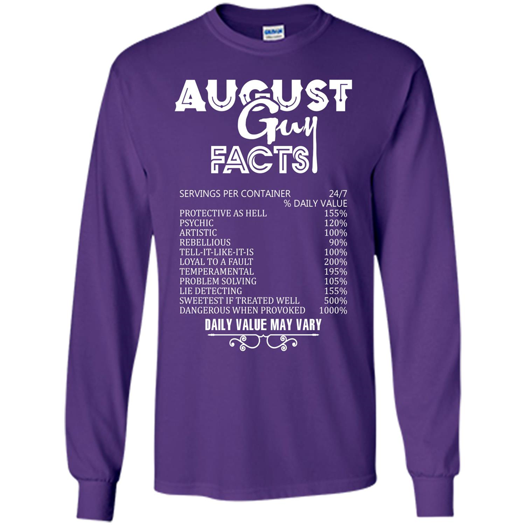 August Guy Facts T-shirt Purple