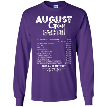 August Guy Facts T-shirt Purple