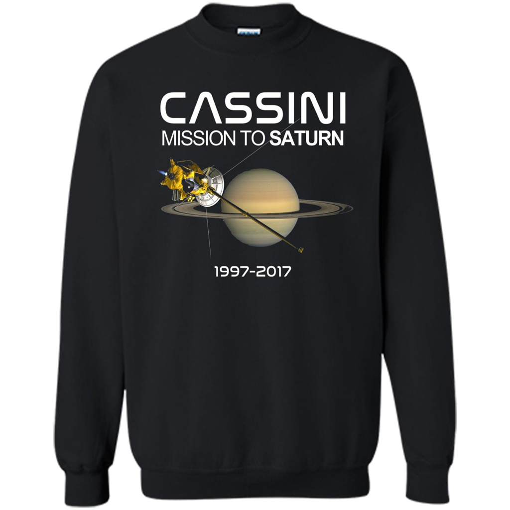 Cassini Mission to Saturn Space T-Shirt Black
