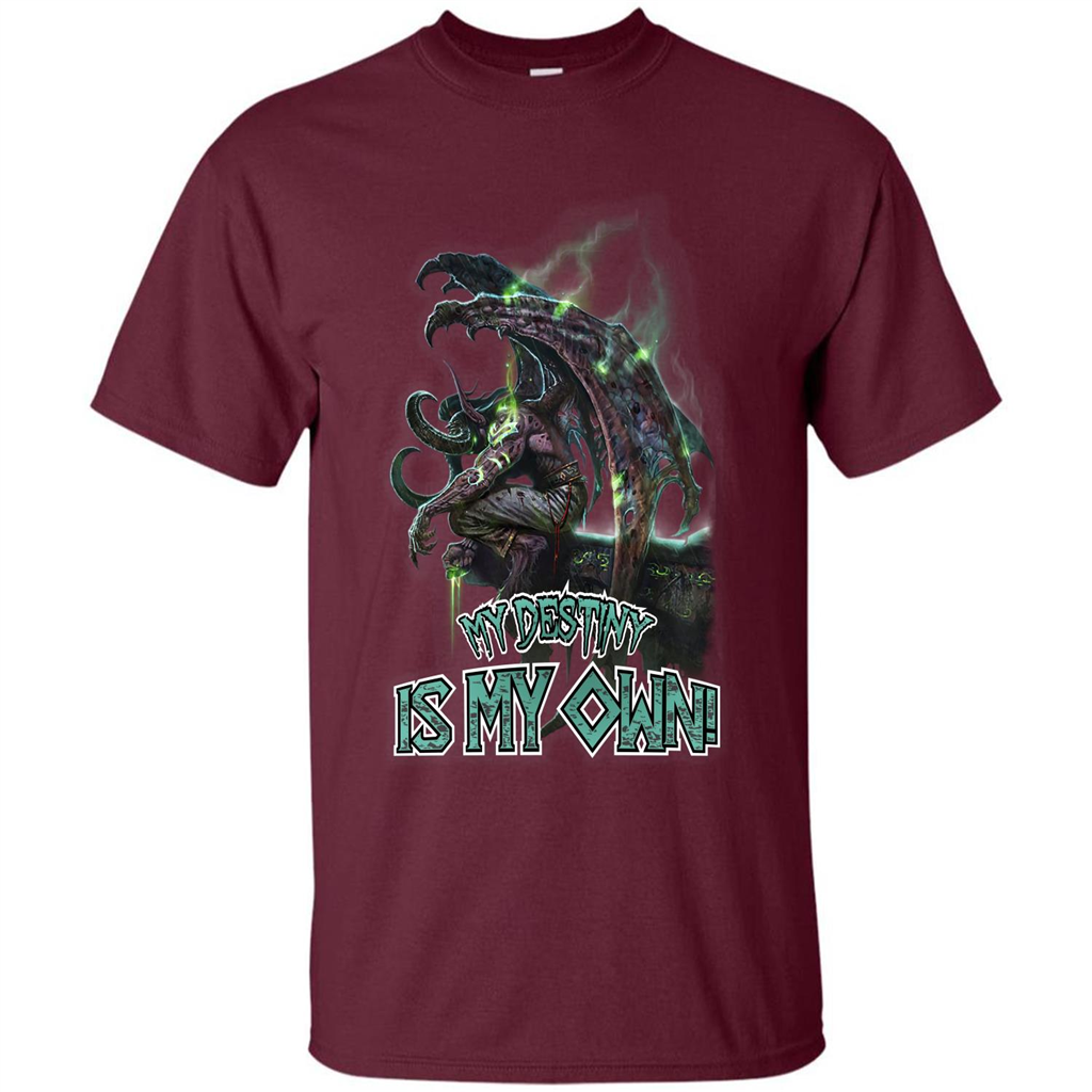 World of Warcraft T-shirt My Destiny Is My Own T-shirt Maroon