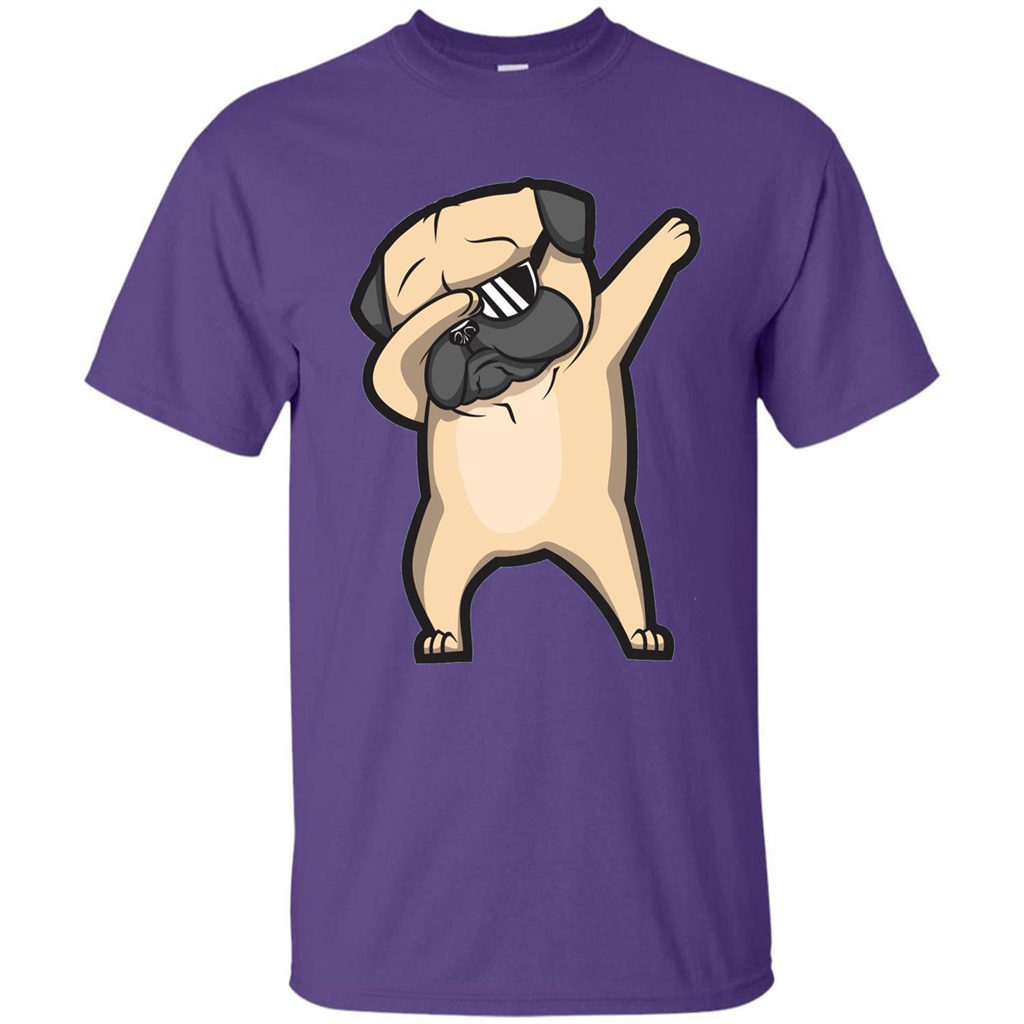 Dabbing Pug Shirt - Cute Funny Dog Dab T-shirt Purple