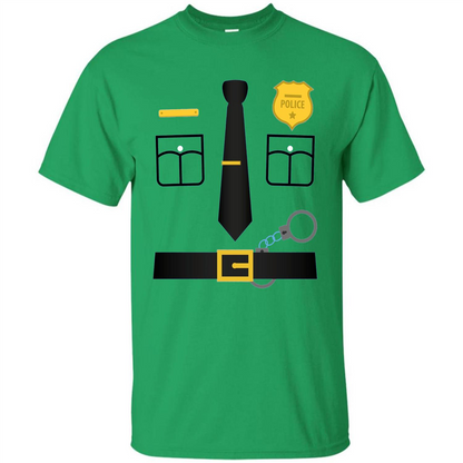 Policeman Costume T-Shirt Halloween Outfit T-shirt Irish Green