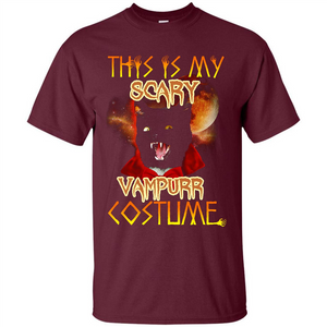 Halloween T-shirt This Is My Scary Vampurr Costume T-shirt