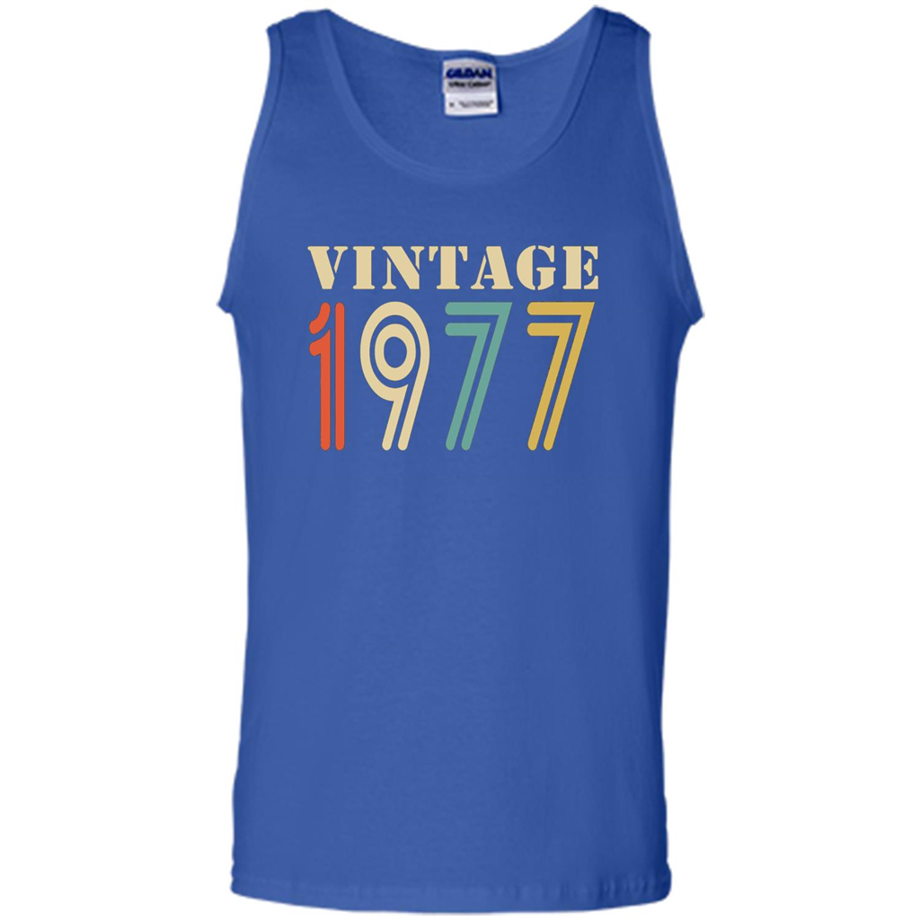 Vintage 1977 Birthday Gift T-shirt Royal