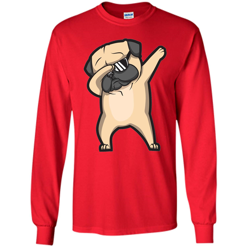 Dabbing Pug Shirt - Cute Funny Dog Dab T-shirt Red