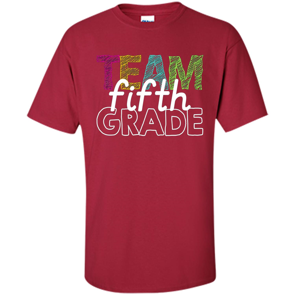 Team Fifth Grade Teacher T-shirt Cardinal