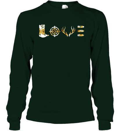 Hunting Girls Sunflower Shirt Long Sleeve T-Shirt Long Sleeve T-Shirt Forest Green