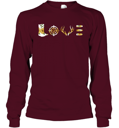 Hunting Girls Sunflower Shirt Long Sleeve T-Shirt Long Sleeve T-Shirt Maroon