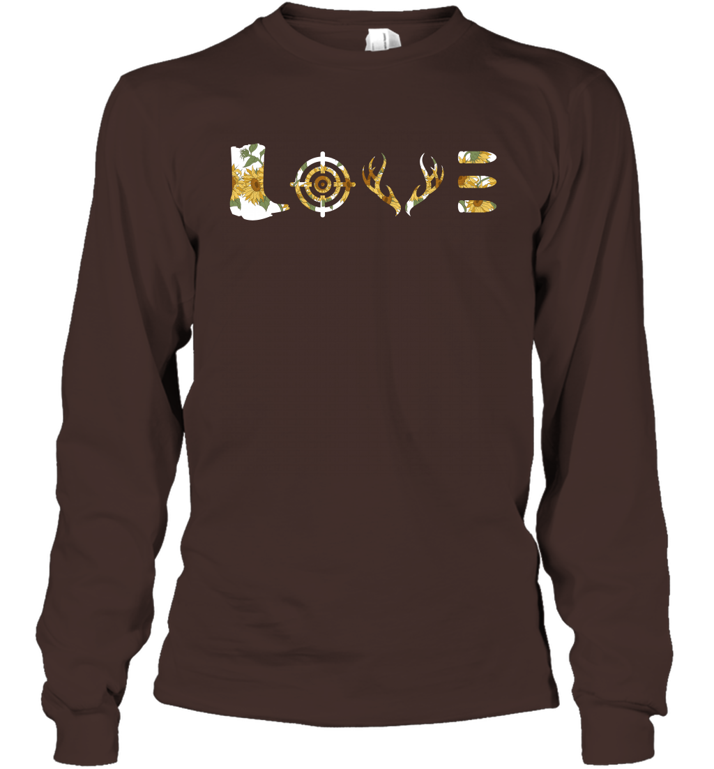 Hunting Girls Sunflower Shirt Long Sleeve T-Shirt Long Sleeve T-Shirt Dark Chocolate
