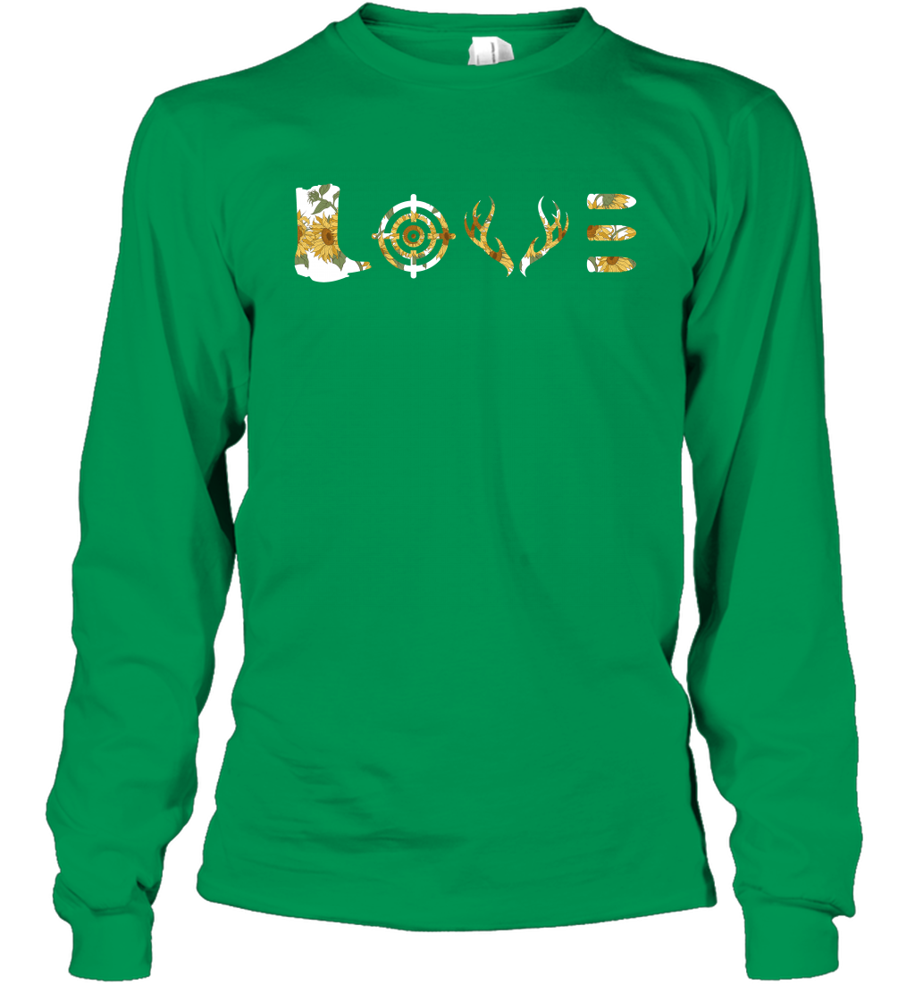 Hunting Girls Sunflower Shirt Long Sleeve T-Shirt Long Sleeve T-Shirt Irish Green
