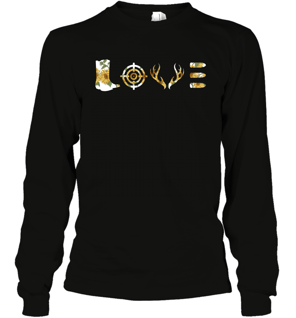 Hunting Girls Sunflower Shirt Long Sleeve T-Shirt Long Sleeve T-Shirt Black
