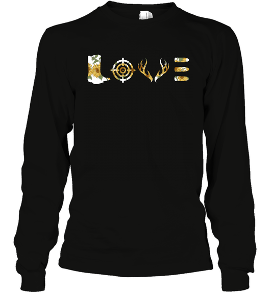 Hunting Girls Sunflower Shirt Long Sleeve T-Shirt Long Sleeve T-Shirt Black