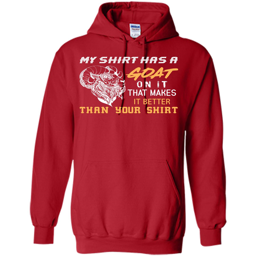 Funny Goat Lover T-shirt My Shirt Has A Goat On It T-shirt Red