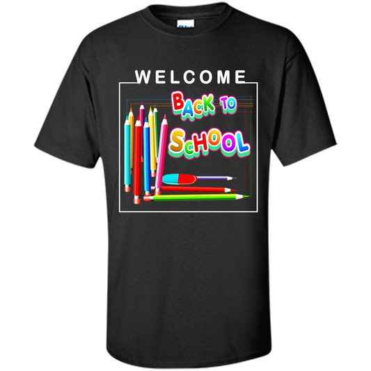 Welcome Back to School T-shirt School Day T-shirt Black