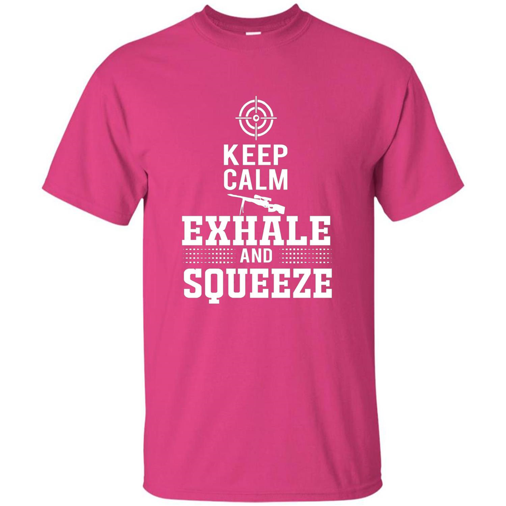Keep Calm - Exhale and Squeeze T-shirt Heliconia