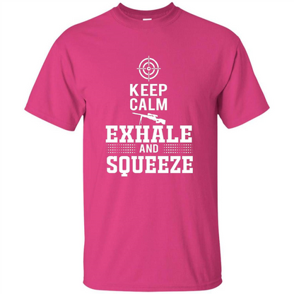 Keep Calm - Exhale and Squeeze T-shirt Heliconia