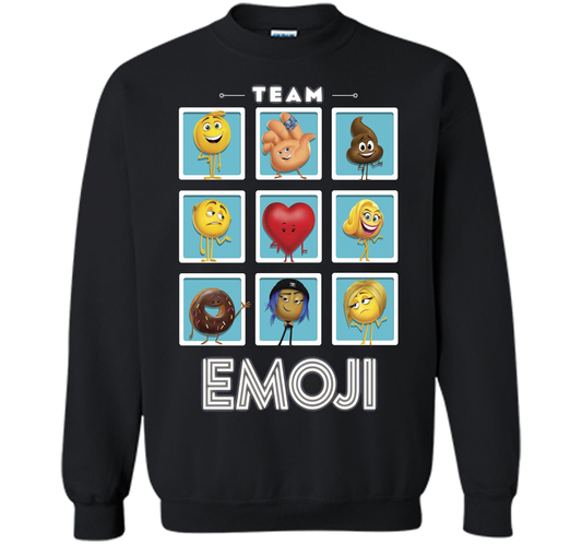 The Emoji Movie Team Emoji Panels Graphic T-Shirt shirt Black